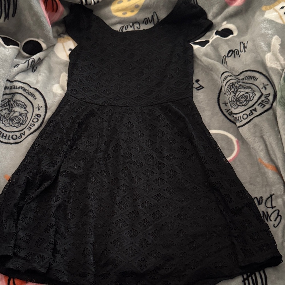 Xhilaration Black Lace Midi Dress